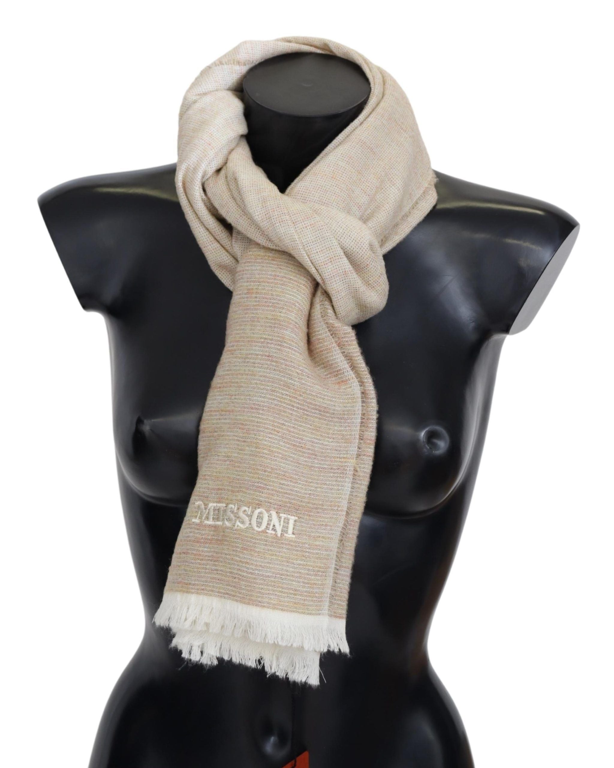 Missoni Elegant Multicolor Wool Scarf with Signature Design