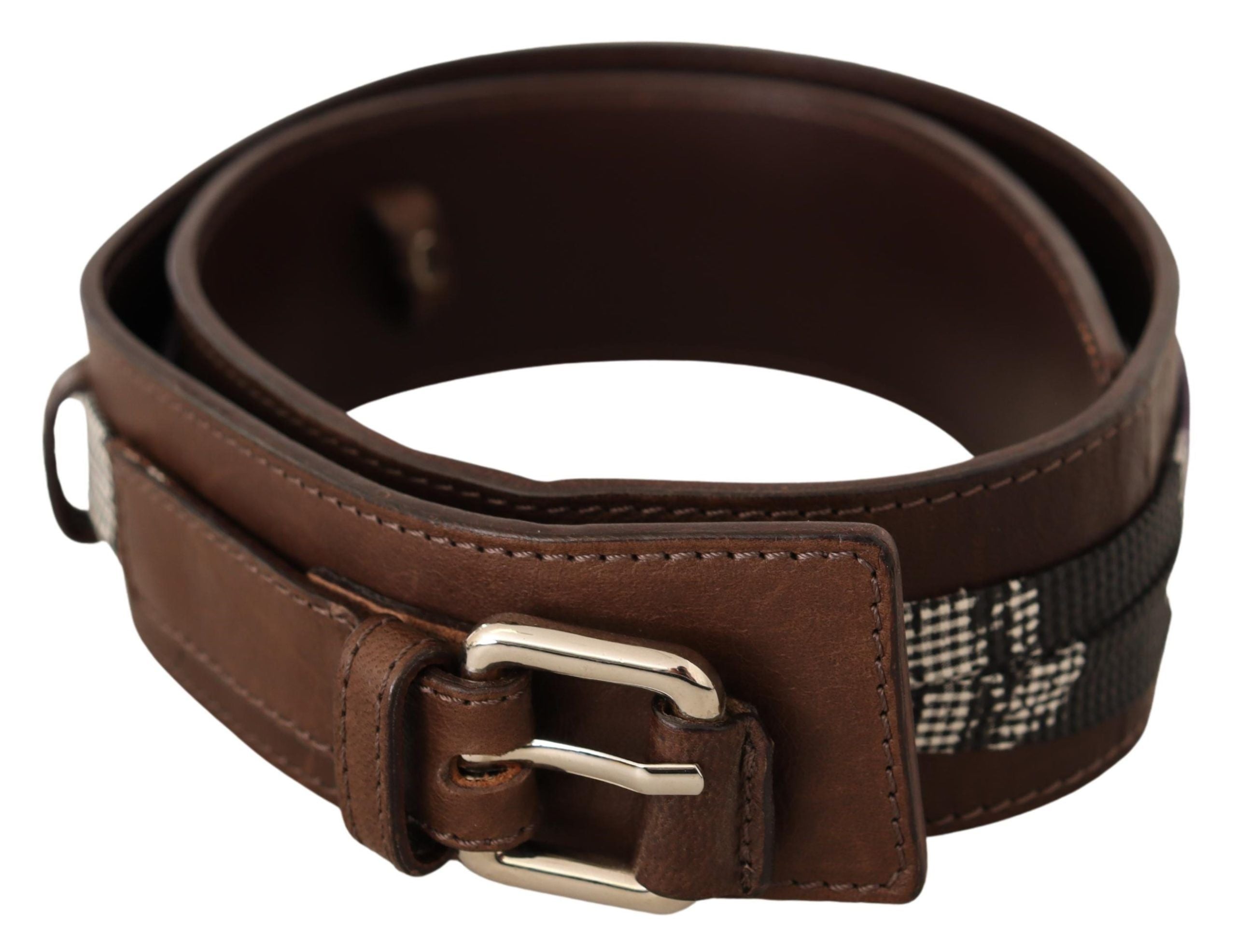 Costume National Elegant Brown Leather Fashion Belt