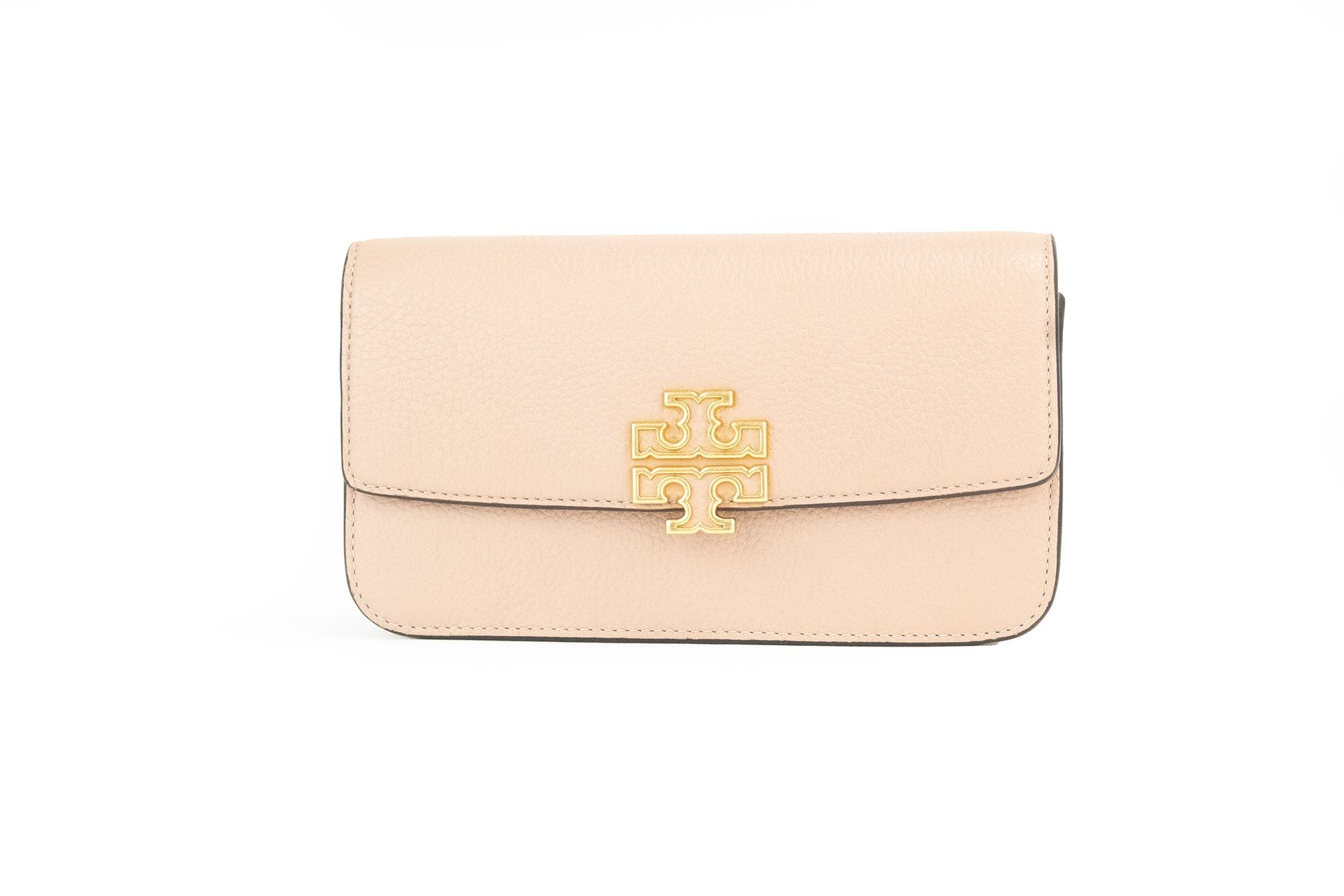 Tory Burch Britten Small Meadowsweet Leather Chain Wallet Crossbody Bag