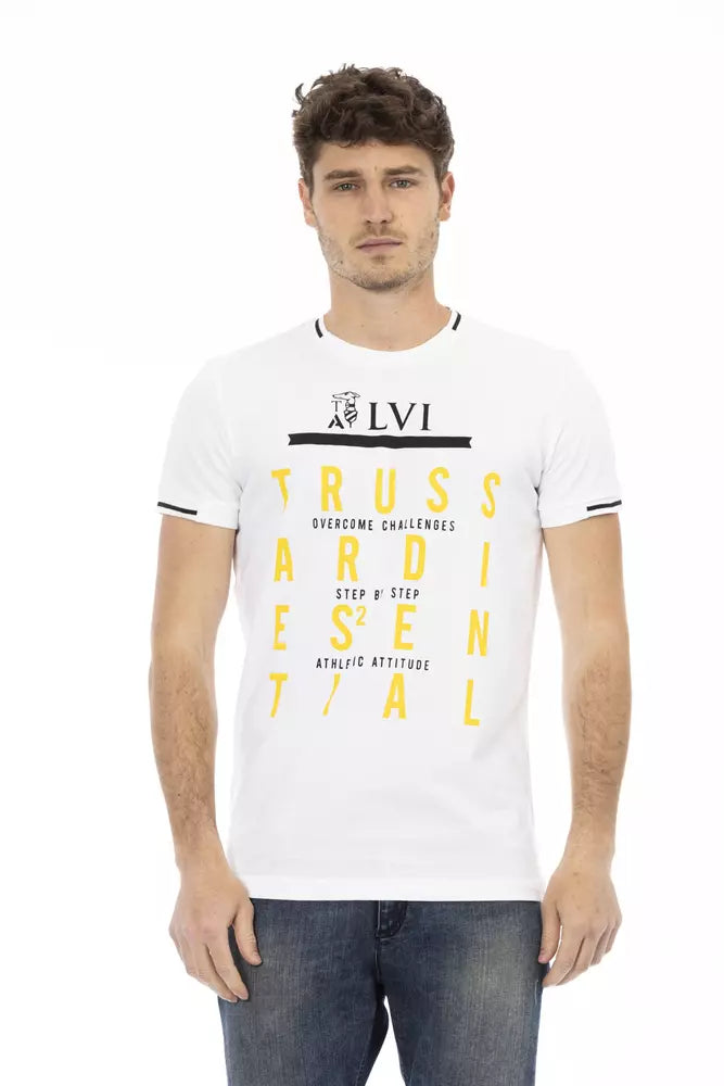 Trussardi Action White Cotton Men TShirt