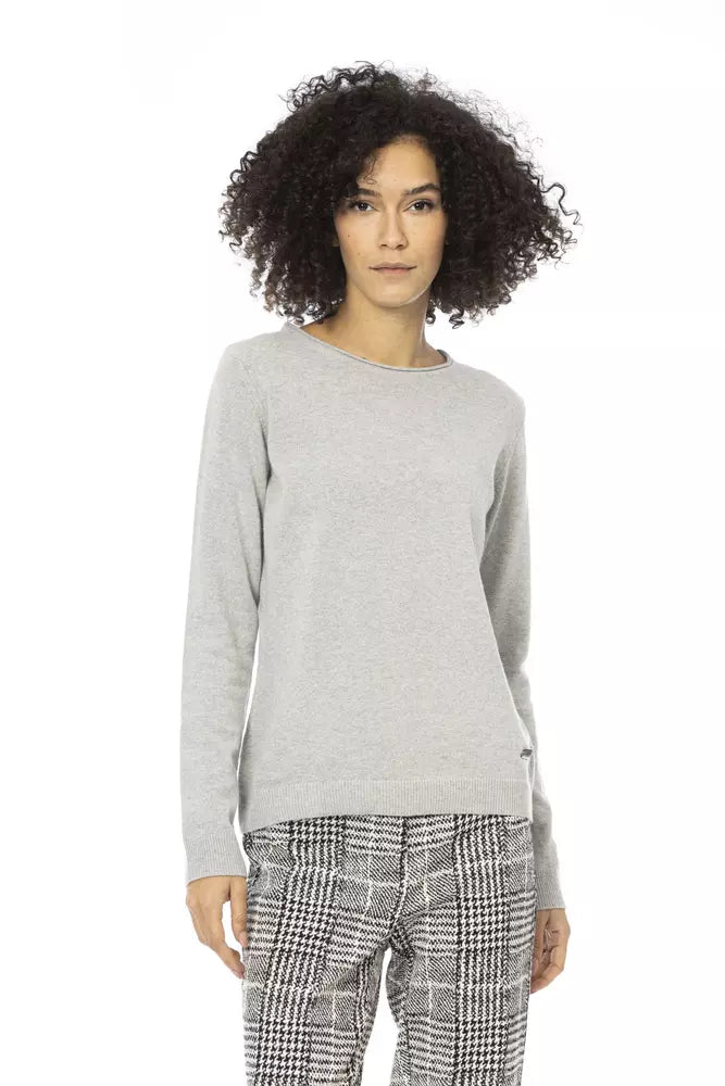 Baldinini Trend Gray Wool Women Sweater