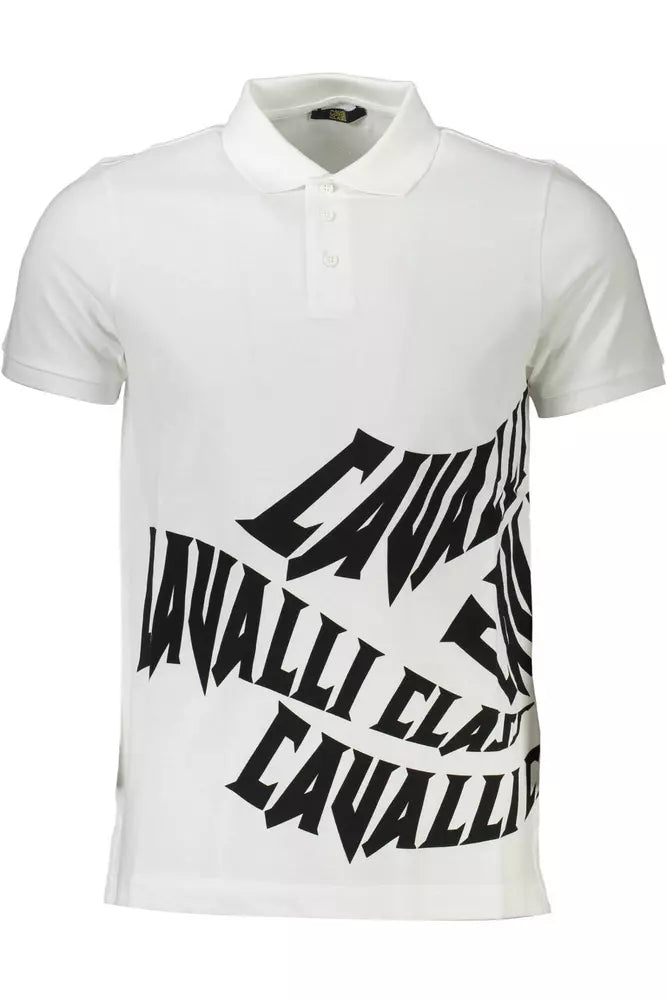 Cavalli Class White Cotton Men Polo