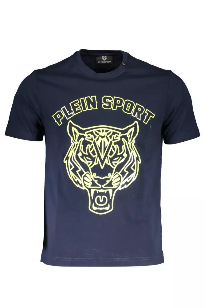 Plein Sport Blue Cotton Men T-Shirt