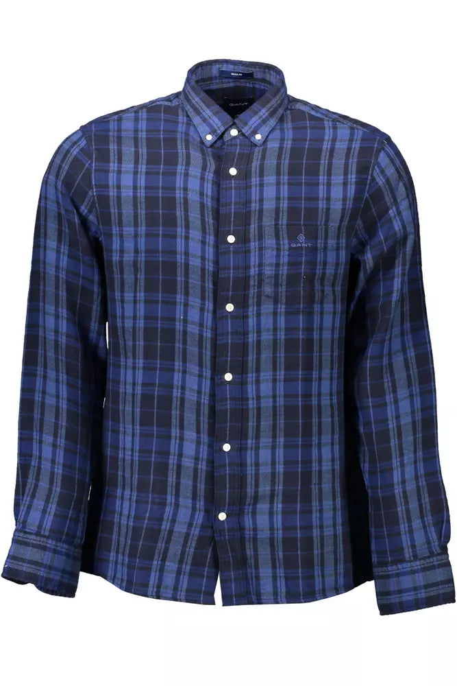 Gant Blue Cotton Men Shirt