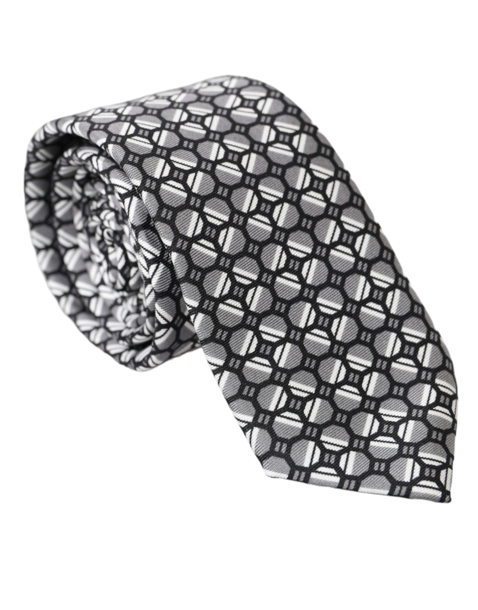 Dolce & Gabbana Multicolor Patterned 100% Silk Adjustable Tie