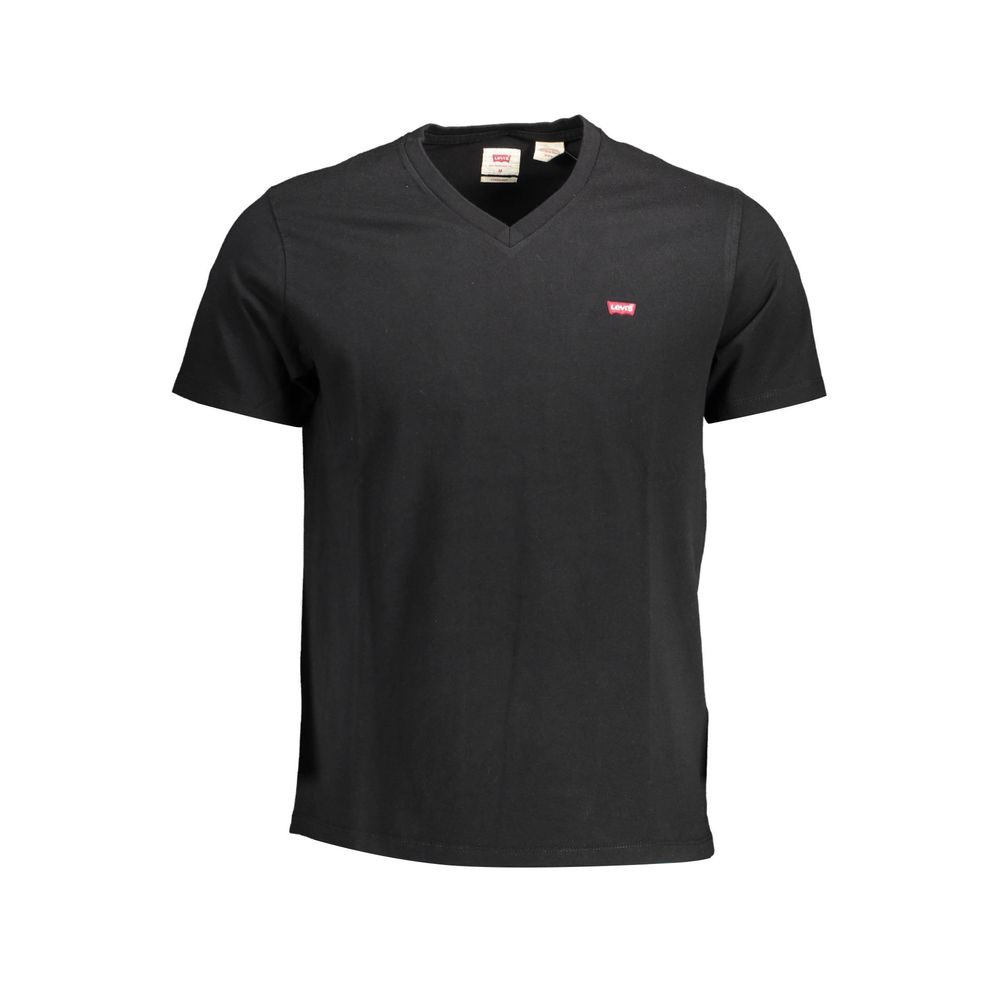 Levi's Black Cotton Men T-Shirt