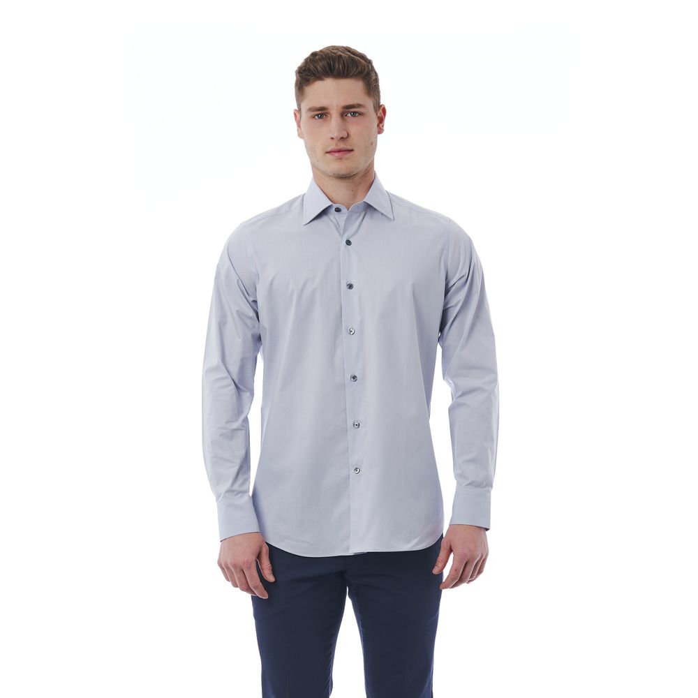 Bagutta Gray Cotton Men Shirt