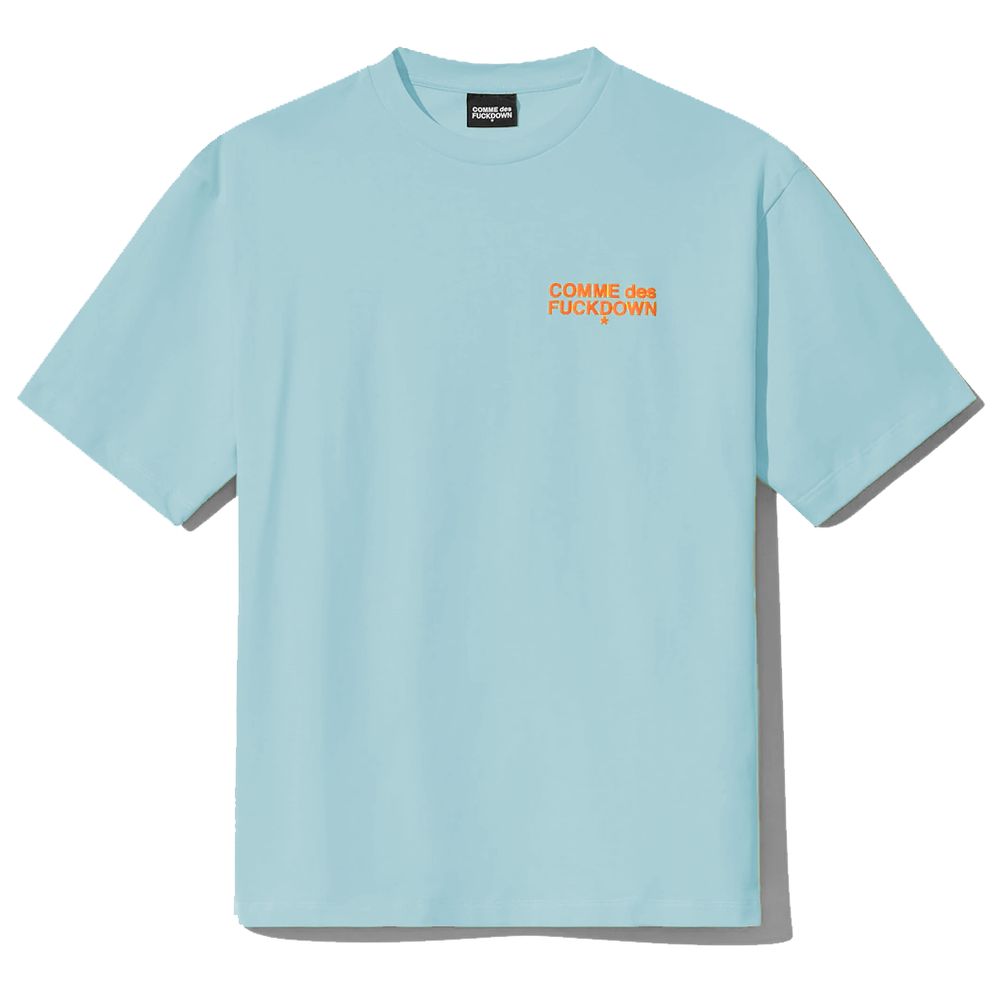 Comme Des Fuckdown Light Blue Cotton T-Shirt