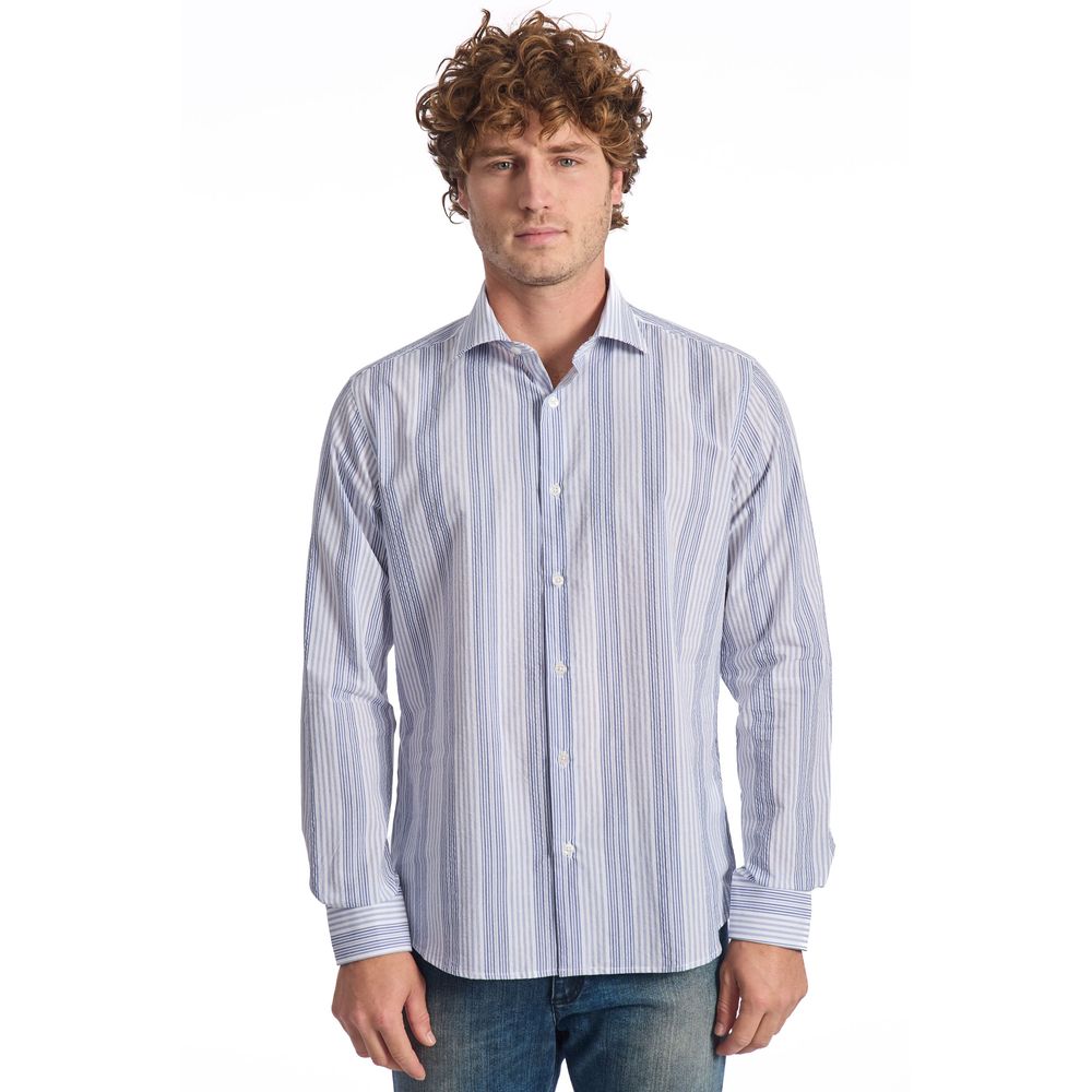 Baldinini Trend Light Blue Cotton Shirt