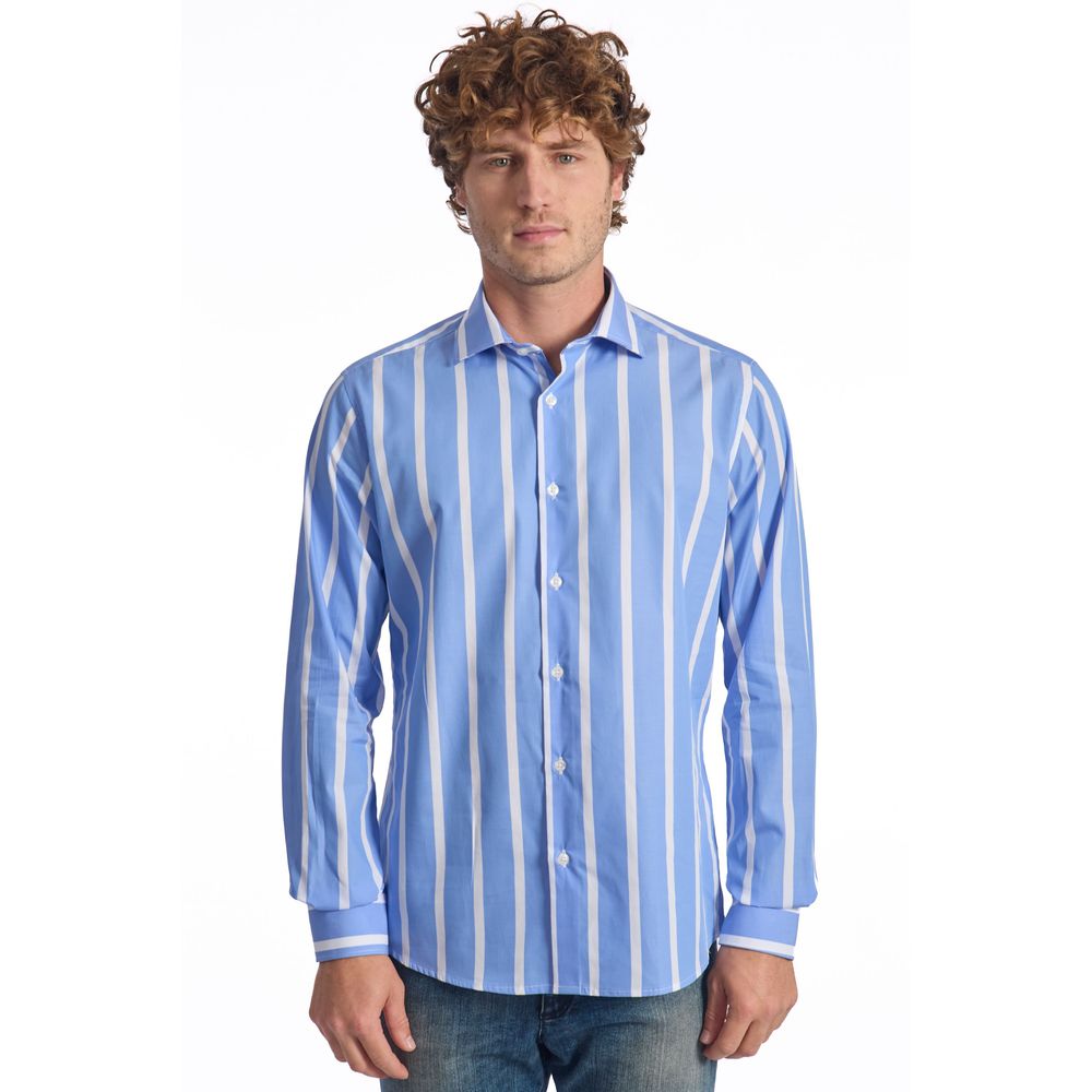 Baldinini Trend Light Blue Cotton Shirt