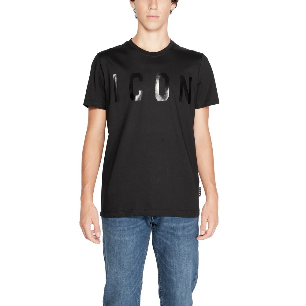 Icon Black Cotton T-Shirt