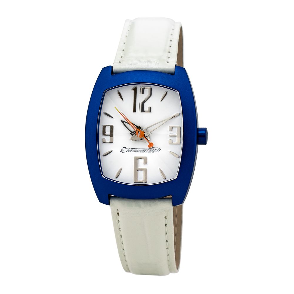 Chronotech White Leather Watch