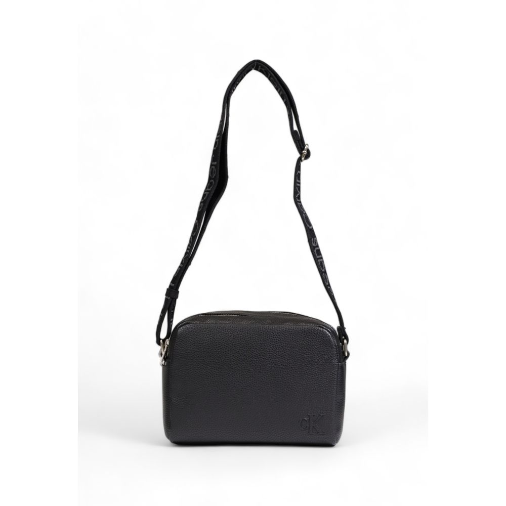 Calvin Klein Black Recycled Polyester Leather Accessory