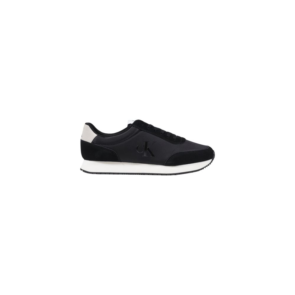 Calvin Klein Jeans Black And White Suede Sneaker