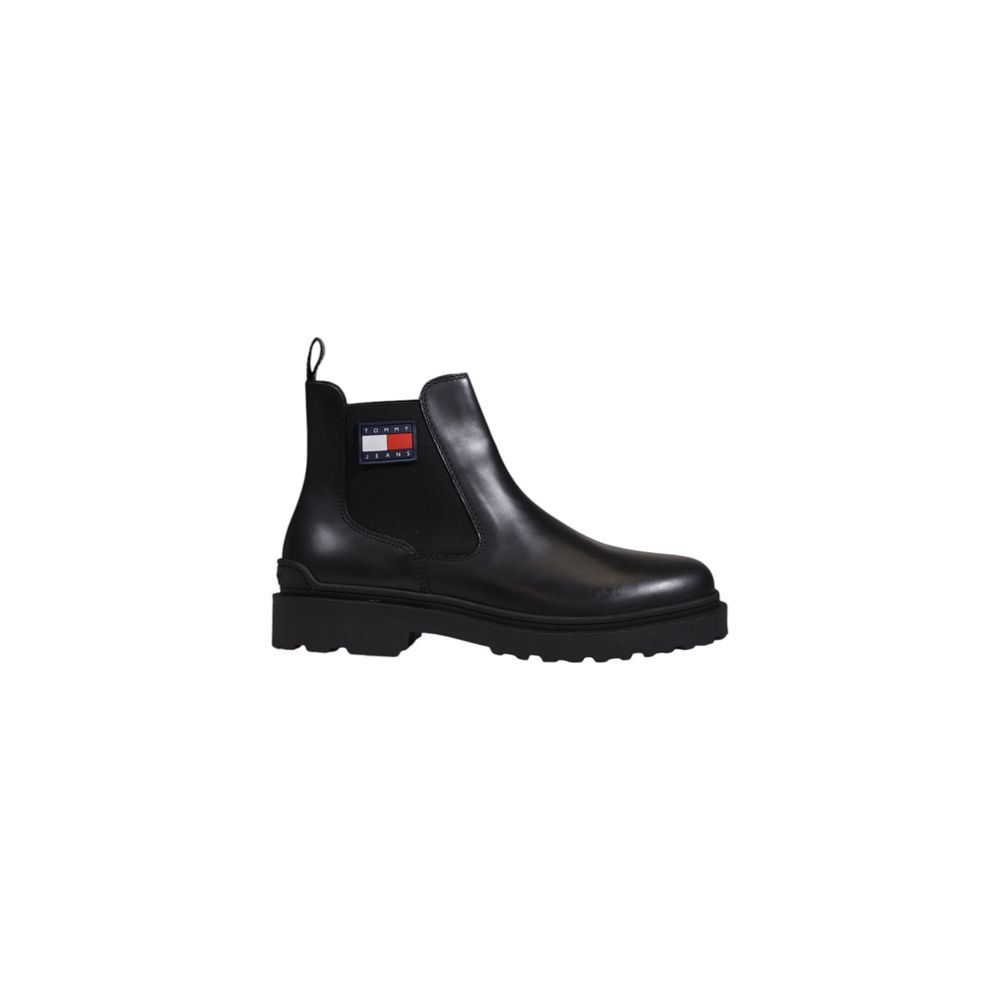 Tommy Hilfiger Jeans Black Leather Boot