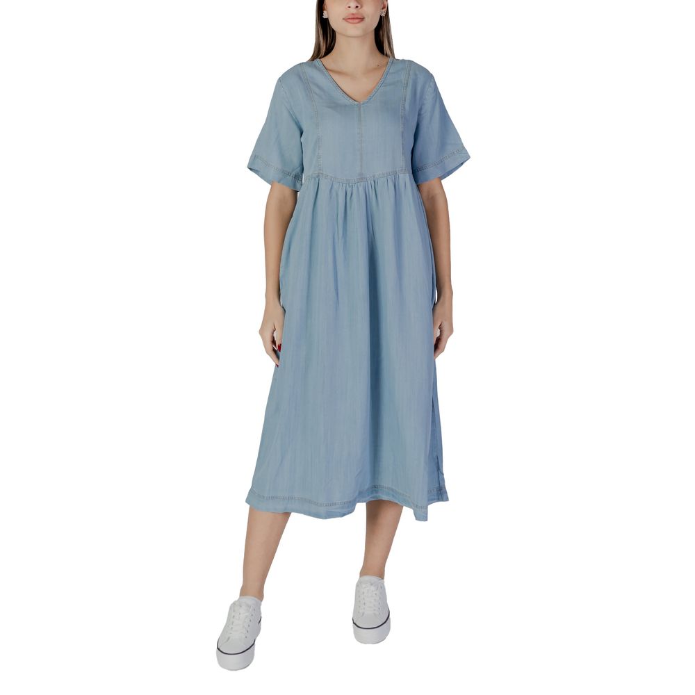 B.Young Light Blue Cotton Dress